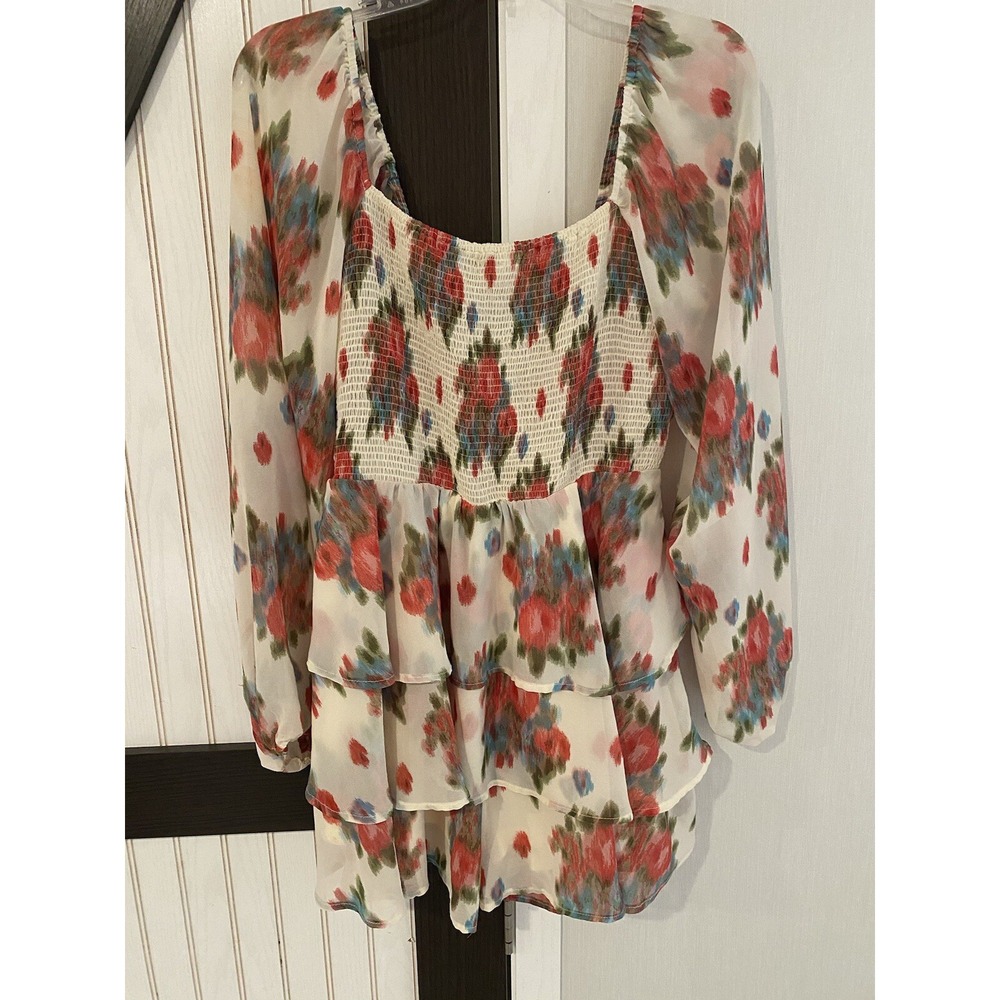 Beautiful Entro Abstract Art To Wear Smocked Dress Size Large